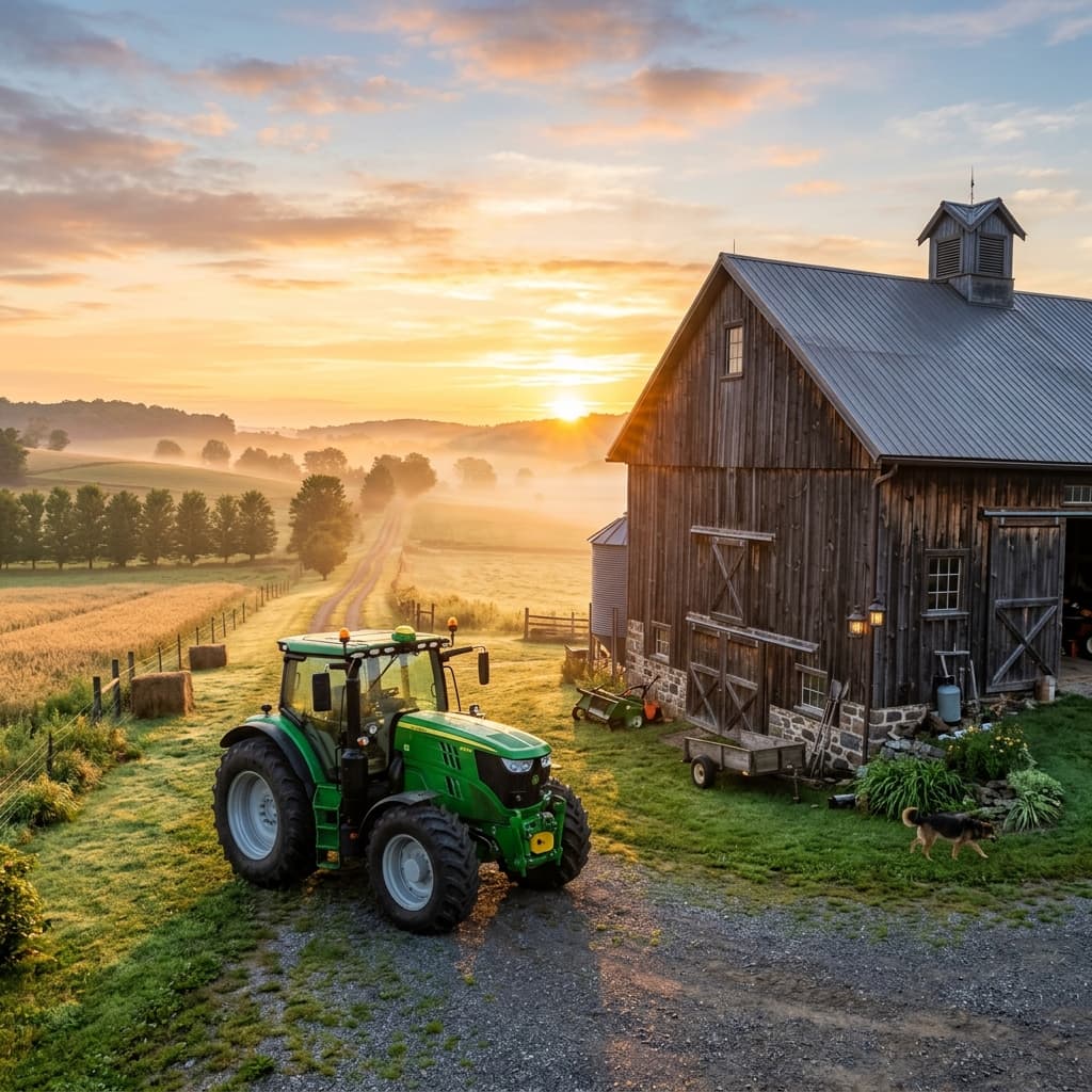 Agricultural equipment ready for rental